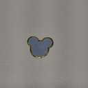 Gold Glitters & Pink Chenille Varsity Initial Patches, 3M Adhesive Sticker Iron On, 2.25" Height (Mickey)