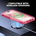 Diaclara Designed for iPhone 15 PlusCase, [with Privacy Screen Protector] [Anti Spy] [Military Grade Drop Protection] Heavy Duty Full-Body Shockproof Phone Case, Pink