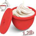 Thickened & Upgraded Silicone Liners for Kitchen Tilt-Head 5 Qt Mixers, Mixing Bowl Insert with Lids Compatible with Tilt-Head & Bowl-Lift Stand Mixers,Eliminate Replacement Bowl Needs(red)