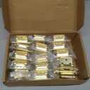 Ravinte 30 Packs (15 Pairs) 3/8" Inset Gold Cabinet Hinge,Self Closing Hinges for Kitchen/Bathroom/Furniture Cabinets & Doors,Decorative Cabinet Hardware Kitchen Cabinet Hinge with Door Bumper