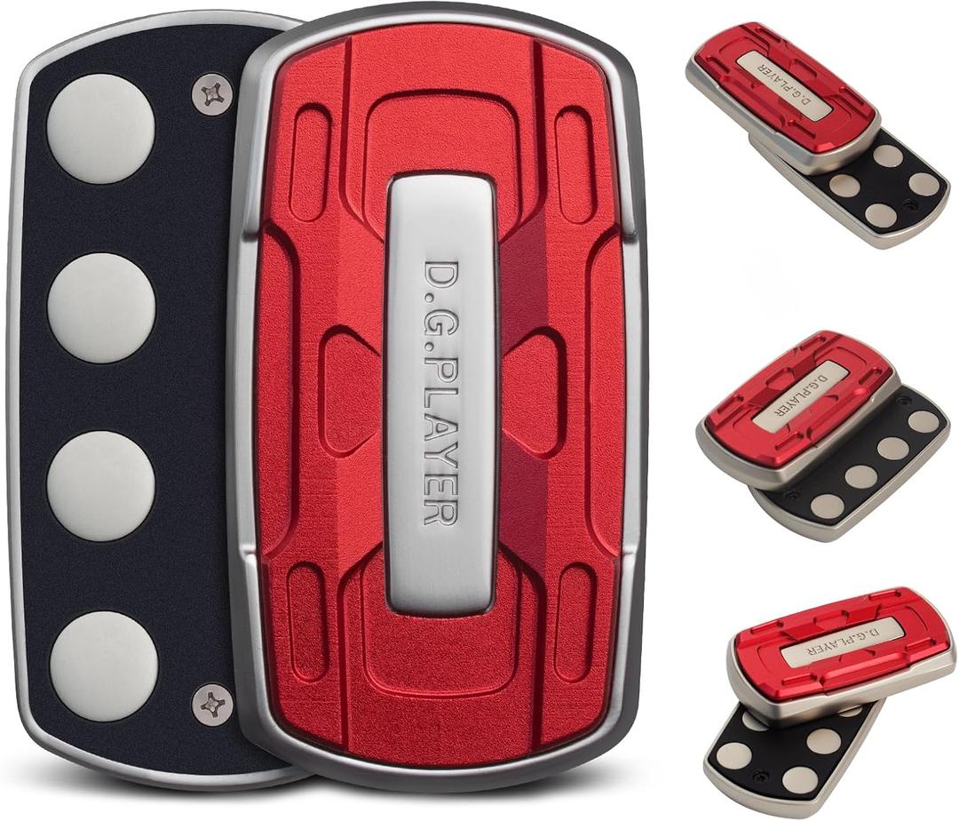 Fidget Toys Adults - Sound & Silent Handheld Cool Fidget Slider - Metal Sensory Toys for Adults Stress Relief, Focused, Anxiety, Time Passing - Travel, Classroom, Office, Car, Home (Red)