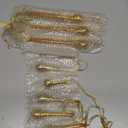 12 Pcs Mercury Glass Teardrop Christmas Ornaments Icicle Raindrop Christmas Tree Hanging Decoration Vintage Chandelier Crystal Pendant for Xmas Tree Winter Holiday Party Supplies (Gold)