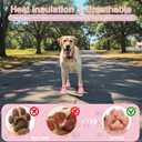 Dog Shoes for Hot Pavement and Snow – Waterproof, Non-Slip, Breathable Booties with Adjustable Straps for Hot Summer Roads & Winter Snow (Pink, L)