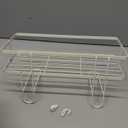 ShellKingdom Over The Toilet Storage Shelf, Toilet Paper Holder Stand Shelves, Punch-Free Bathroom Storage Rack with 2 Hooks, Small Space Organizers for Bathroom, Home, Countertop, White (1 Tier)