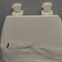 Bemis 500EC Durable Wood Toilet Seat with Easy Clean Hinges, Made in USA, Round, Almond