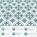 MORCART 7.87" x 7.87" Peel and Stick Floor Tile, 20 PCS Self-Adhesive DIY Vinyl Flooring for Renters, Removable and Waterproof Tile Sticker for Bathroom, Kitchen, Staircase (Blue Spruce Retro Design)