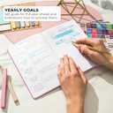 GoGirl Weekly Schedule Planner  Hourly Work & Life Planner with Time Slots  Vertical Agenda Organizer for Daily Productivity, A5 (Violet Blossom) (A5 (5.8'' x 8.3''))