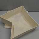 Criusia Drawer Organizer Clothes, 3 Pack Dresser Organizer for Baby Clothes, Underwear, Sock- Foldable Closet Organization and Storage Dividers Bins for Nursery, Bedroom (Beige)