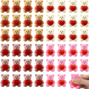 Civaner 60 Pcs Valentines Day Gifts Mini Bear Taba Stress Relief Mini Valentines Basket Fillers Cute Fidget Easter Basket Stuffers or Adults Birthday Party Office Stocking Stuffer Gift