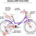 JOYSTAR Unicorn 20" Kids Bike for 7-10 Years Girls 20 Inch Bike Purple