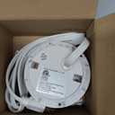 3 inch Desk Power Grommet, White USB Grommet with Green Port, Desk Hole Round Grommet Outlets with 2 AC Outlets and 2 USB Ports 6.5FT Heavy Duty Power Cord