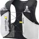 N NEVO RHINO 5L Running Vest for Men & Women - Hydration Vest with Dual 500ml Soft Flasks,Adjustable Chest Straps,Lightweight Water Backpack for Trail Running,Marathon,Hiking,Race (Medium, Black)