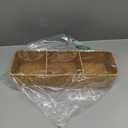 Seagrass Storage Basket 3 Sections Woven Shelf Baskets with Compartment (Natural, 14.6inch x 4.7inch x 3.1inch)