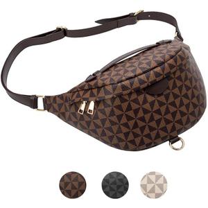 Designer Fanny Pack and Sling Bag for Women - Versatile Crossbody,Chest Bum Bag - Perfect for On-the-Go Style & Travel (Brown)