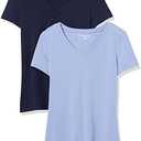 Amazon Essentials Women's Regular-Fit Short-Sleeve T-Shirt V-Neck M