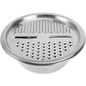 3-Piece Golden Stainless Steel Kitchen Colander Set - 3-in-1 Strainer Basket for Washing Rice, Fruits & Vegetables | Durable Fruit Cleaner Device with Drain Bowl (silvery)