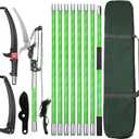 30 Feet Tree Pole Pruner Manual Branches Trimmer Tree Branch Garden Tools Loppers Hand Pole Saws Extendable Height Adustable System for Sawing and Shearing