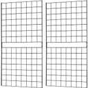 Grid Wall Commercial Grade Gridwall Panels Heavy Duty Grid Panel for Any Retail Display Wall Grid 2' Width x 4' Height, Black (Pack of 4) Easily Portable
