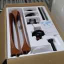 Outdoor Ceiling Fans with Lights 52 Inch, Remote Control, Indoor 3 Blade Wood Walnut Fan, Reversible DC Motor, Propeller LED Ceiling Fan for Bedroom, Farmhouse, Patios, Exterior Porch Gazebo