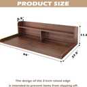 Royxen Laundry Countertop with 2-Tier Shelf Universal Fit, Washer and Dryer Countertop with Storage Space, Shelf Height 11.5 Inches, Solid Wood Core, Walnut, 54 inches x 11.5 inches x 27.5 inches