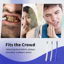 RoseFish Soft MenToothbrushes with Dual Action Flossing Sprar Bristles Adult Manual Toothbrushes with Toothbrush Head Coves Helps in Teeth Whitening Remove Tea Coffee Stains (6 Count)