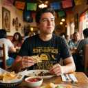Mens I Don't Know The Secret to Happiness But I've Never Been Sad At A Mexican Restaurant T Shirt (Black, S)