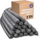 Universal Absorbent Socks - 3"x4' (20 Pack) 1 Gallon per Sock - Oil Spill Flood Barriers for Home Exterior, Water Socks & Oil Cleanup Absorbers, Garage Flood Barrier