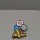 Boltigen Handle Adjustable RV Water Pressure Regulator, 3/4 GHT Brass Lead-Free RV Fresh Water Hose Pressure Regulator Valve with Gauge for RV Camper Trailer, Pressure Reducer Valve (Blue)