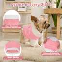 Lorehelina Dog Sweater for Small Dogs Argyle Cable Knit Turtleneck Pullover Winter Clothes for Boys Girls Stretch Chihuahua Yorkie Puppy Christmas Doggie Pet (XS, Pink)
