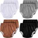 Panitay 8 Pcs Adult Diaper Cover Incontinence Leakproof Plastic Pants Reusable Diapers Cover Waterproof Underwear for Women Men(Multicolored, Large)