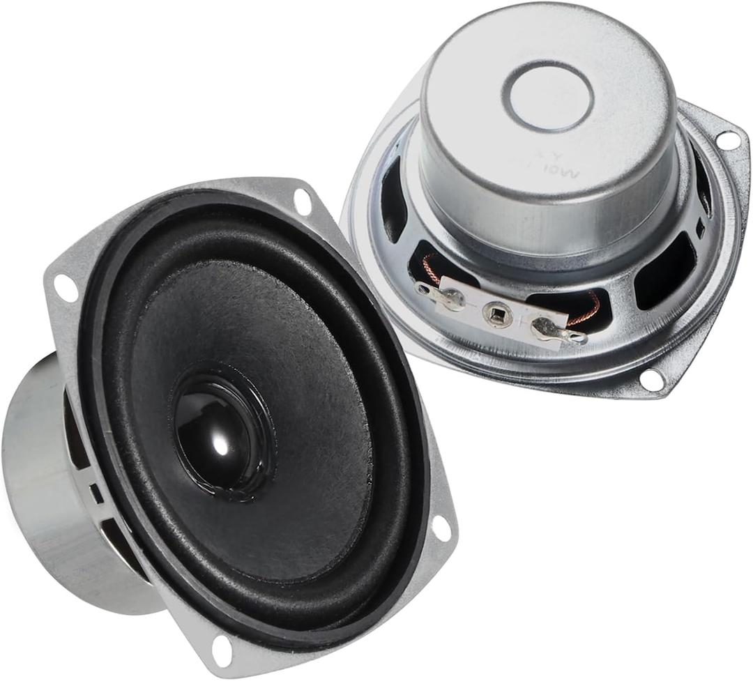 2PACK 8Ohm 10W Full Range Audio Speaker Stereo Woofer Loudspeaker for Arduino Replacement and DIY Boom Box Satellites Speaker