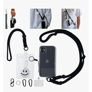Anti Theft Phone Lanyard Crossbody, Phone Tether Wrist Strap Adjustable Neck Lanyard with ID Holder for Women