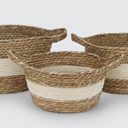 Basket with Handles - Decorative Durable Rope Woven Storage Bin Shelf Storage Organizer Cube, Easter Baby Gift Basket,