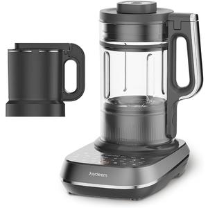 Joydeem Soymilk Maker Machine, Heated Blender with Grind Cup, Low Noise Variable Frequency Brushless Motor, 1.75L Capacity, Black, JD-B1Pro