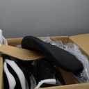 COLAMY Bar Stools Set of 2, Adjustable Modern Swivel Bar Chairs, Faux Leather Upholstered Barstools Counter Height with High Backrest for Bar, Kitchen Island, Dining Room, Black