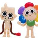 Colorful Plastic Figure Set, 8-Piece Character Toy Collection with Self-Standing Design