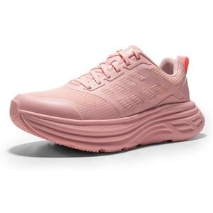 NORTIV 8 Women's Walking Shoes Cushion Running Tennis Shoes Active Float Non-Slip Comfortable Breathable Workout Gym Sports Athletic Fashion Sneakers, Pink, US 10