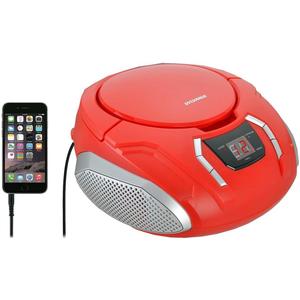 Proscan Elite Portable CD Boombox with AM/FM Radio - Red