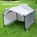 Goat Shelter for Outside, Portable for 2 Goats, 49 x 49 x 43 in Metal Frame