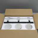 3 Light Modern Bathroom Light Fixtures Over Mirror, Black Vanity Lights for Bathroom Wall Sconces with Milky White Glass Shades, E26 Socket (Bulbs Not Included)