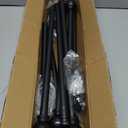 2 Pack Black Curtain Rods for Windows 28 to 48 inch, 5/8 inch Small Cafe Window Curtain Rods, Short Drapery Rod for Bedroom Kitchen (Size30-50 Inch, Matte Black)