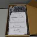 Key Holder for Wall  Decorative Wooden Mail Holder and Key Shelf with Mounting Hardware, Installation Guide  Paulownia Wood with 5 Metal Key Hooks (11.8 x 6.7 x 2.8) (Black)