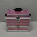 Hododou Girls Jewelry Box Organizer with Drawer & Mirror, Shiny Pink Style Lockable Storage Case for Kid or Little Girls Jewelry and Hair Accessories