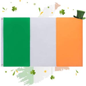2 Pack IrelandFlag 3x5 FT, Irish Flag with Print Vivid Color and UV Fade Resistant, Canvas Header and Double Stitched,Outdoors Indoors Light-Weight Flags with Brass Grommets