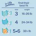 Huggies Little Swimmers Disposable Swim Diapers, Size 5-6 (32+ lbs), 17 Ct (Large)