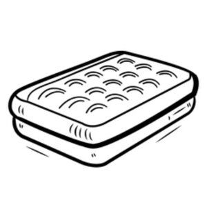 Inflatable Air Mattress Black 62x47