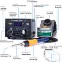 YIHUA 939D+ Digital Soldering Station, 75W Equivalent with Precision Heat Control (392F to 896F) and Built-in Transformer. ESD Safe, Lead Free with C/F display (Black)