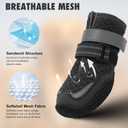 Dog Shoes for Large Small Medium Dogs - Breathable Dog Boots for Summer Hot Pavement Waterproof Paw Protector for Outdoor Walking (Black-B, #7 (3.34"*2.75")(L*W) for 40-58 lbs)