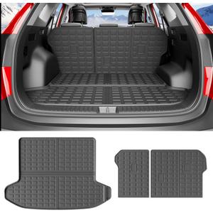 xipoqix Cargo Mat Backrest Mat Compatible with 2023-2026 Kia Sportage (Not PHEV) Cargo Liner Back Seat Protector TPE Replacement for 2023-2026 Kia Sportage Accessories (Trunk Mat+Backrest Mats)