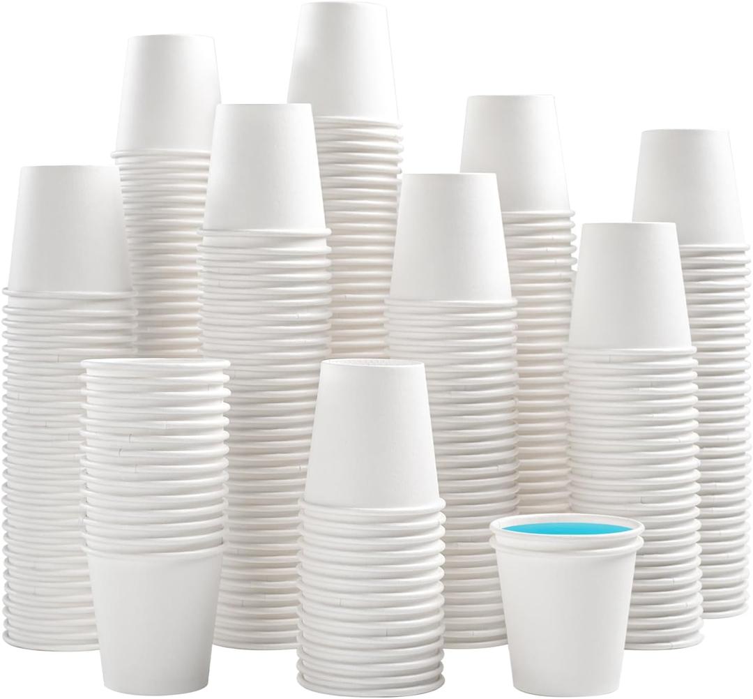 Lamosi 1200 Pack 3 oz Paper Cups for Bathroom, Disposable Small Mouthwash Cup, 3oz Mini Espresso Cups for Travel, Party, Picnics, Home, Applicable to Cup Dispenser